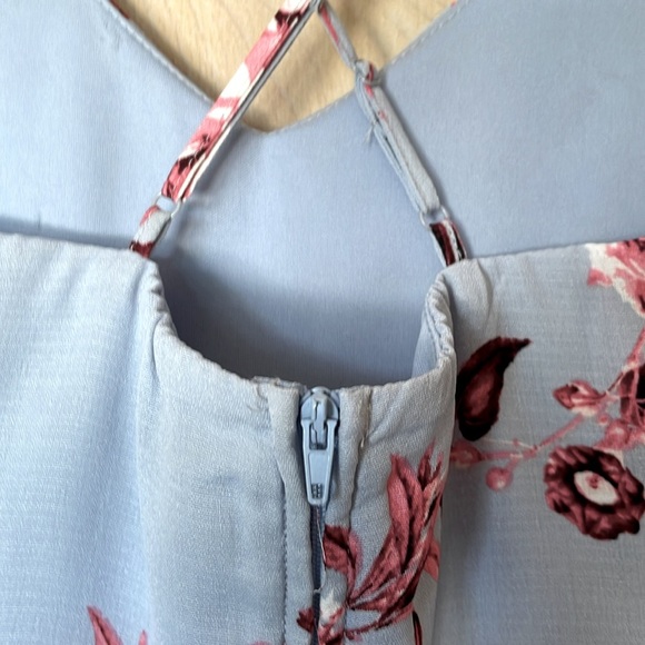 B DARLIN Spaghetti Strap Floral Blue Pink White Dress 5/6 Women’s - Picture 6 of 11
